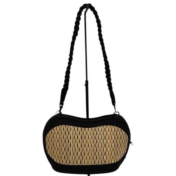 Baskets of Cambodia Wicker Basket Convertible Shoulder Handbag -NWOT - Picture 2 of 6